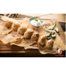 Картофель молодой на мангале